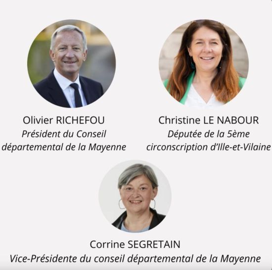 Christine LE NABOUR à la rencontre de Monsieur Olivier RICHEFOU - Président du Conseil département de la Mayenne Christine LE NABOUR à la rencontre de Monsieur Olivier RICHEFOU - Président du Conseil département de la Mayenne