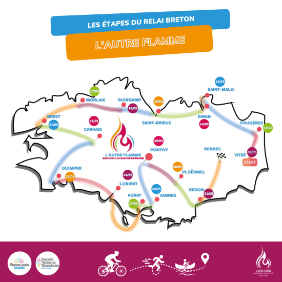 Le parcours de l'autre flamme - Crédit photo : Union Nationale des Missions Locales Le parcours de l'autre flamme - Crédit photo : Union Nationale des Missions Locales