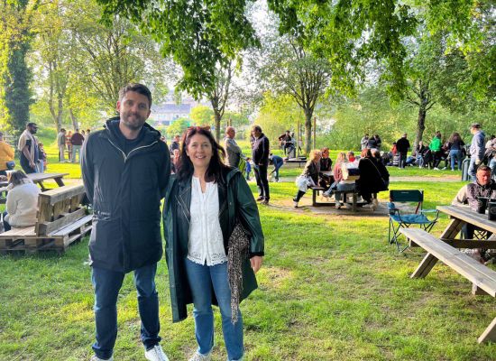 Au lancement de la guinguette à Châteaubourg