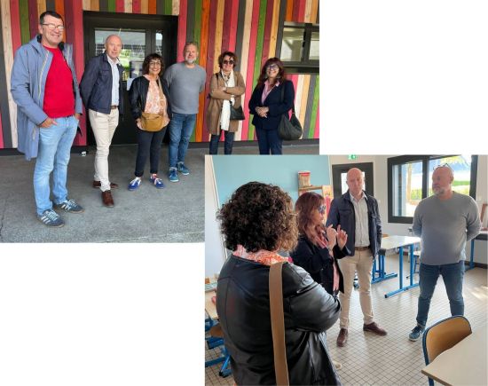 Christine LE NABOUR à Retiers pour l'ouverture d'une classe ULIS à l'école Edouard Mahé